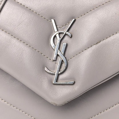 Saint Laurent Calfskin Y Quilted Monogram Toy Loulou Satchel Granite 8 of 13