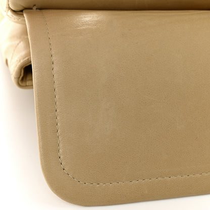 Chanel Lambskin Quilted Medium Double Flap Beige 14 of 19