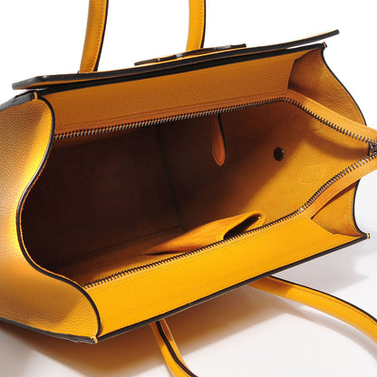 Celine Drummed Calfskin Micro Luggage Ocre 5 of 8