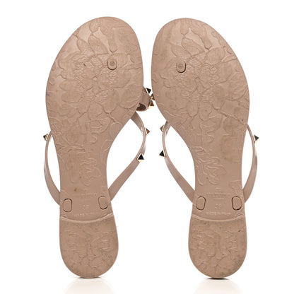 Valentino Garavani PVC Jelly Rockstud Bow Thong Sandals 39 Poudre 6 of 12