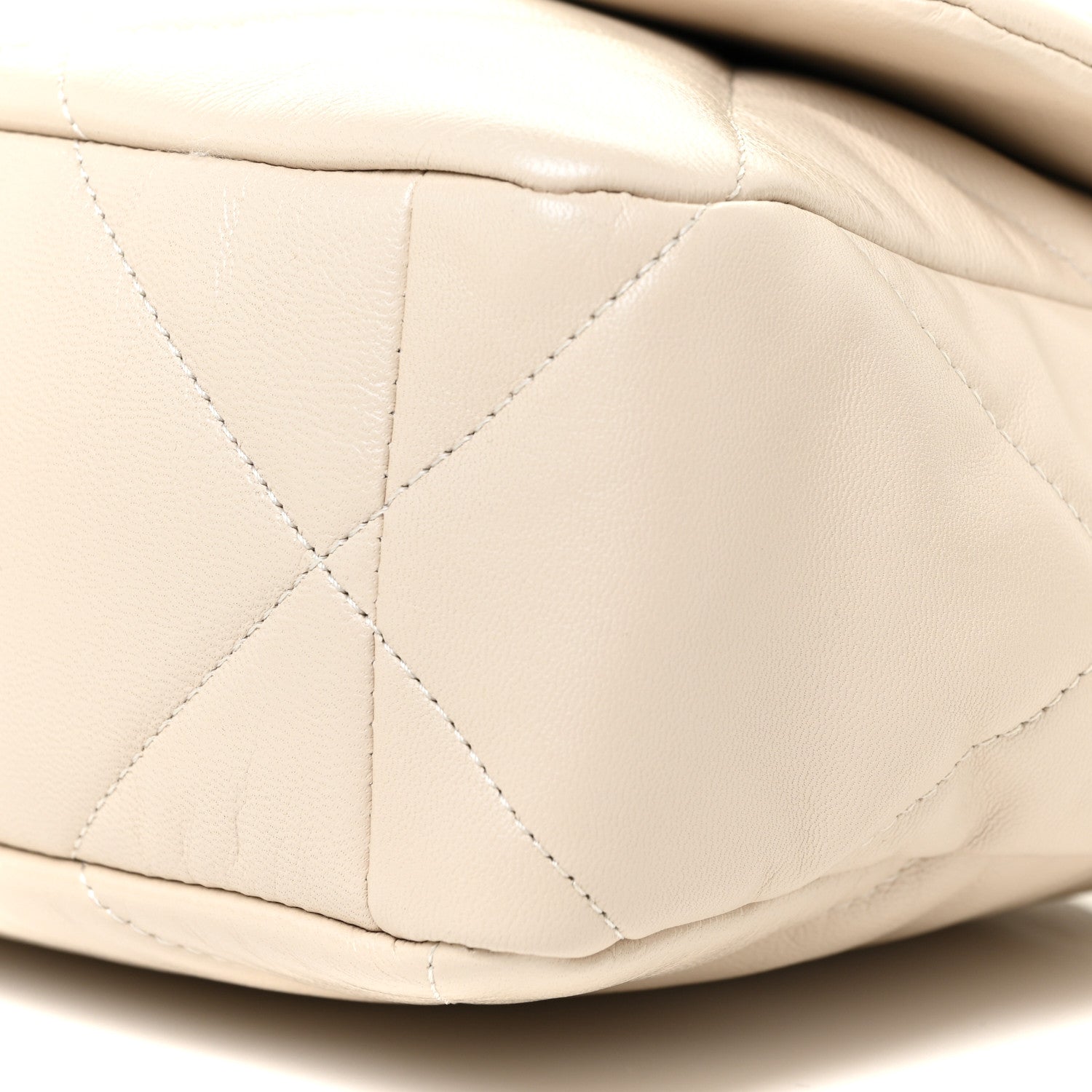 Chanel Goatskin Quilted Large Chanel 19 Flap Light Beige 10 of 12