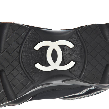 Chanel Lycra Fabric CC Sneakers 40 Black 7 of 14
