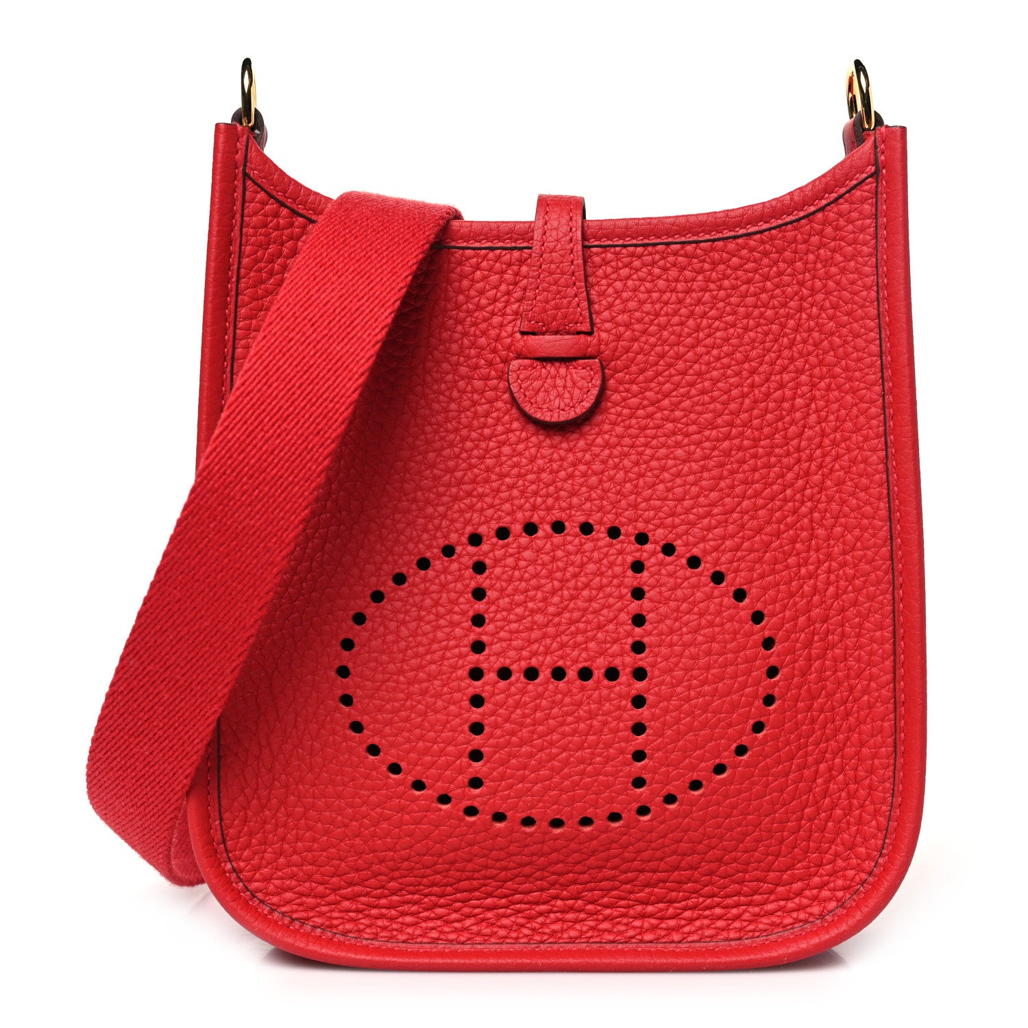 Hermes Taurillon Clemence Amazone Evelyne TPM Vermillion Rouge Vif 1 of 10