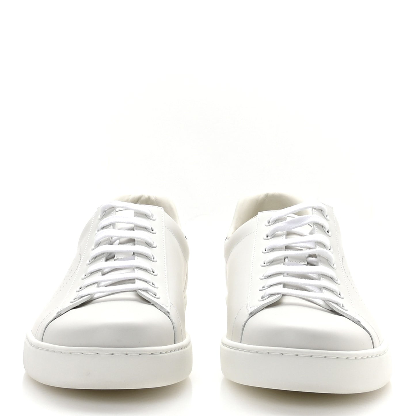 Calfskin Interlocking G Perforated Mens Ace Sneakers 12 White Grey Sky