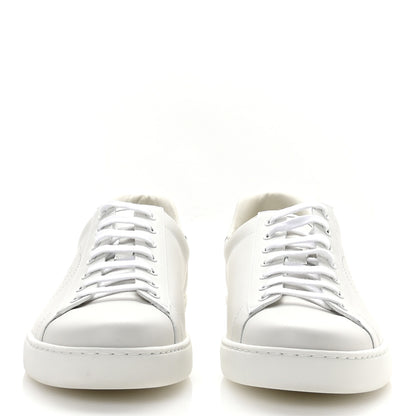 Gucci Calfskin Interlocking G Perforated Mens Ace Sneakers 12 White Grey Sky 3 of 9