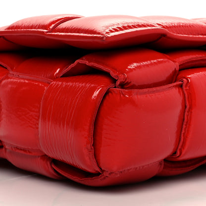 Bottega Veneta Textured Deerskin Maxi Intrecciato Padded Cassette Crossbody Bag Chili 8 of 9