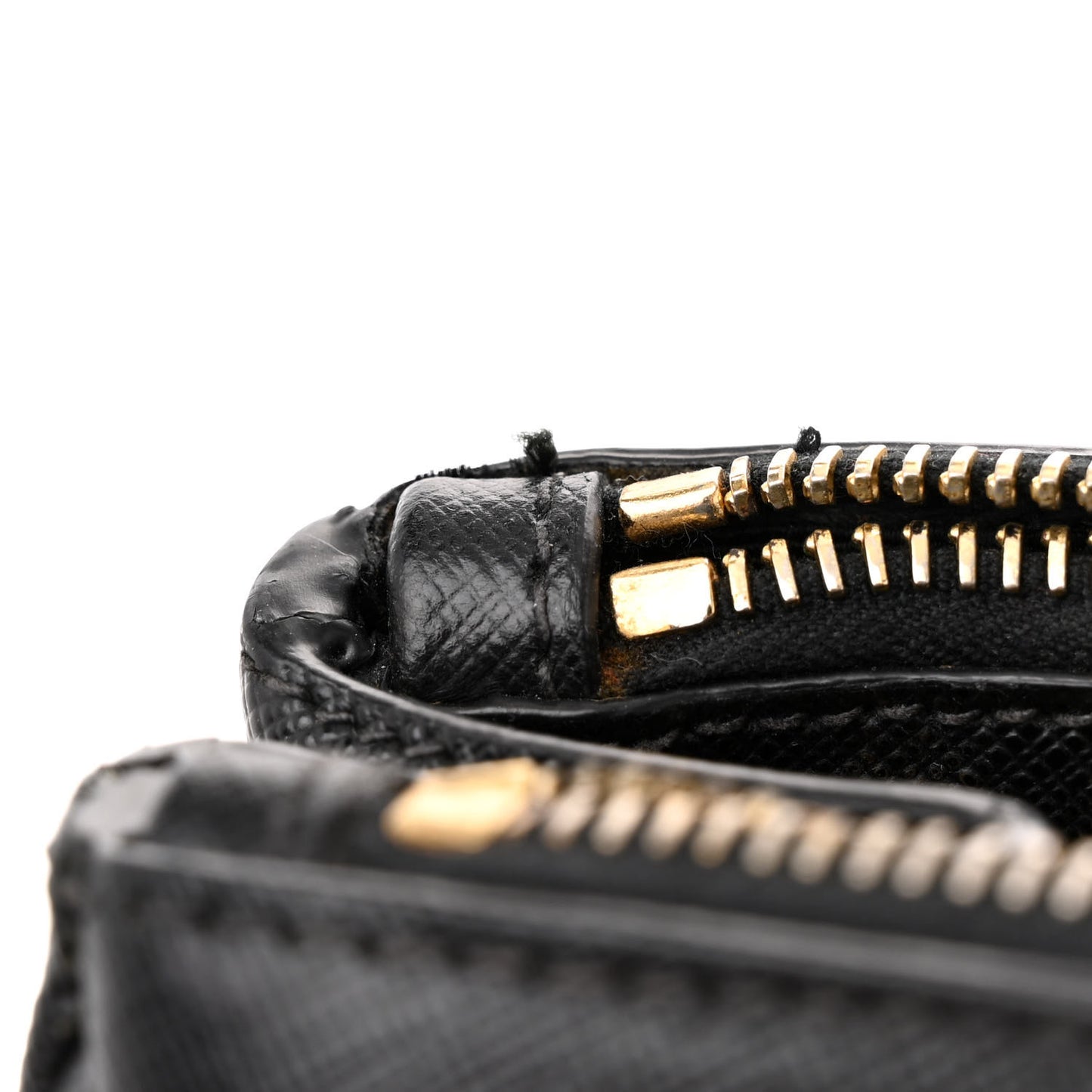 Saffiano Medium Galleria Double Zip Tote Black