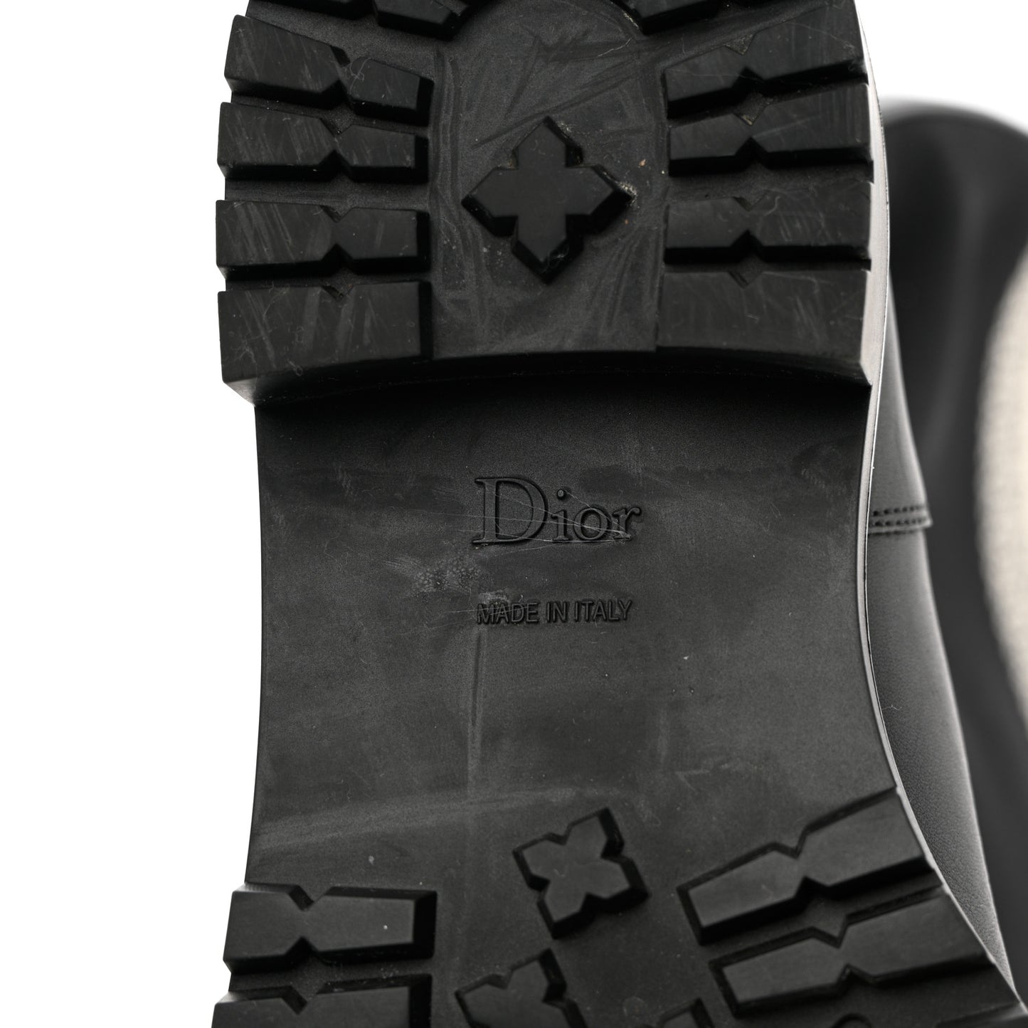 Technical Fabric Calfskin D-Major Boots 37 Black White