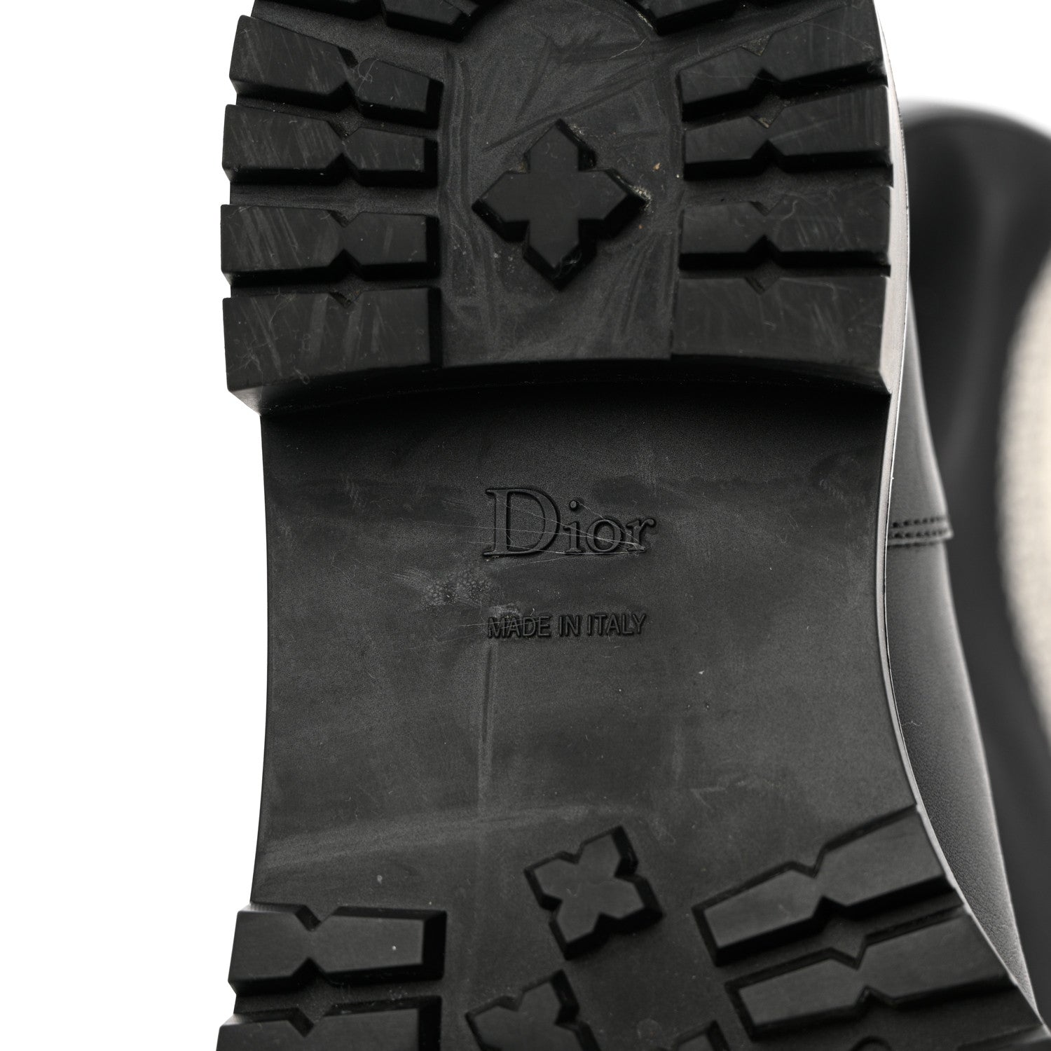 Christian Dior Technical Fabric Calfskin D-Major Boots 37 Black White 6 of 9