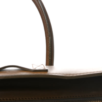 Celine Textured Calfskin Suede Tri-color Mini Luggage Cream 16 of 17