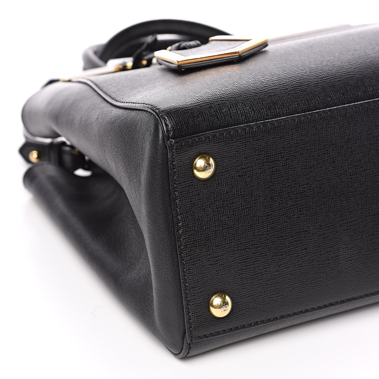 Fendi Vitello Elite Petite 2Jours Tote Black 10 of 14