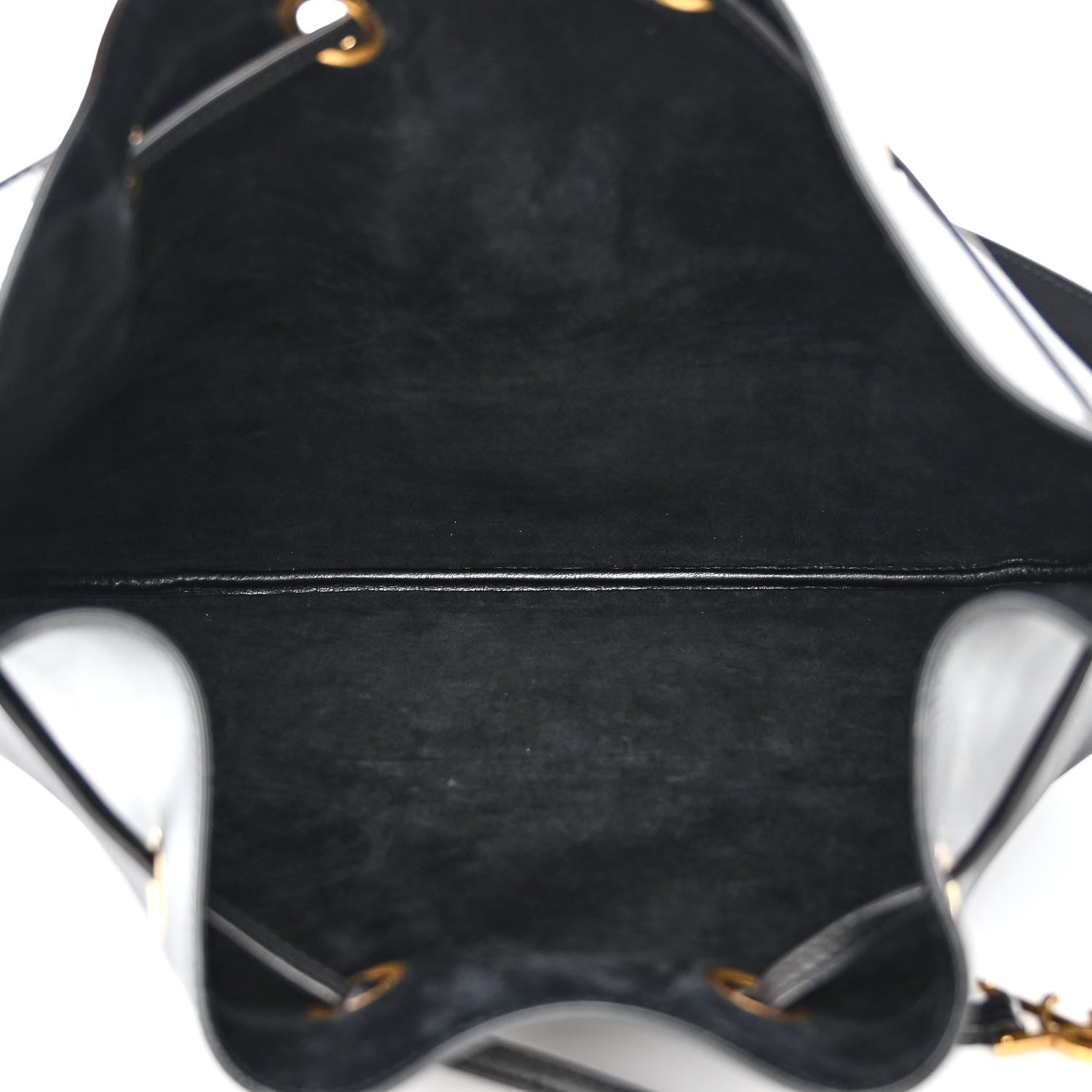 Saint Laurent Smooth Calfskin Paris VII Large Flat Hobo Black 6 of 19
