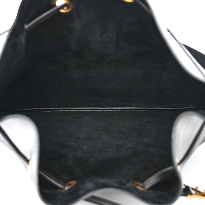 Saint Laurent Smooth Calfskin Paris VII Large Flat Hobo Black 6 of 19