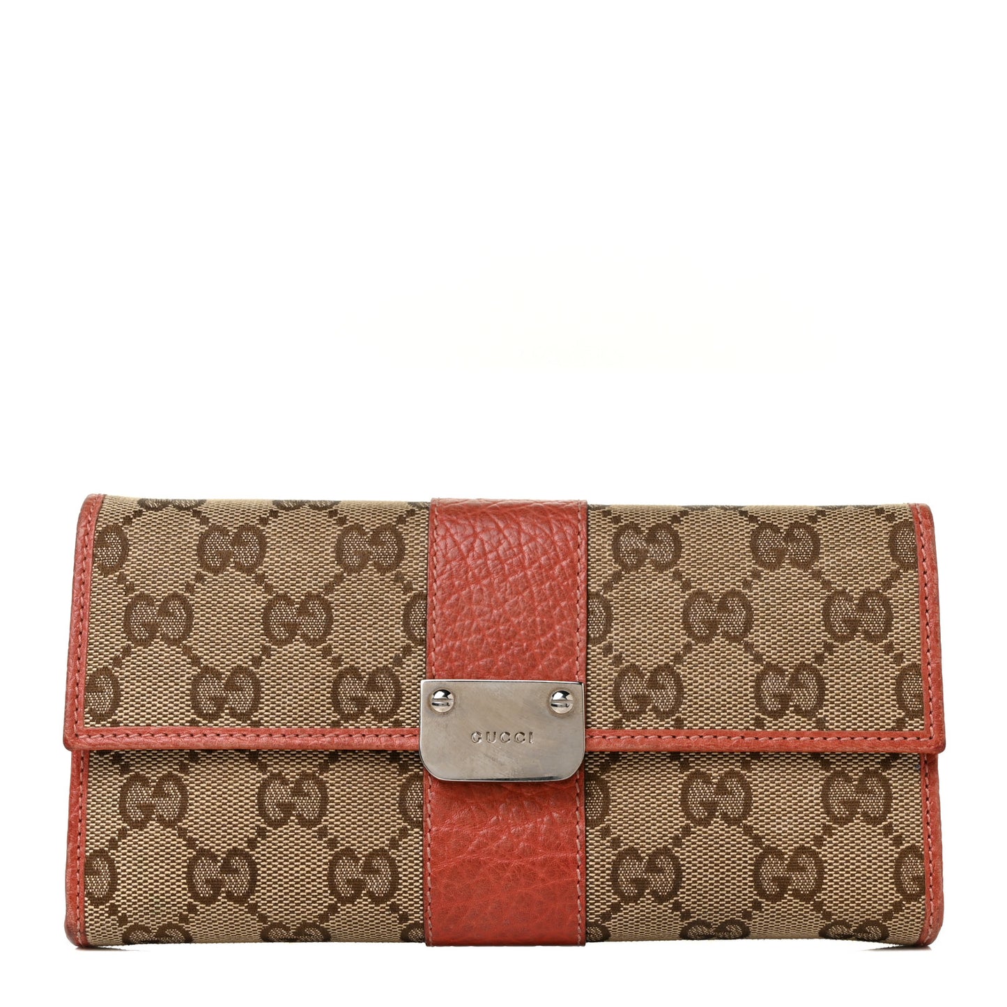 Monogram Continental Flap Wallet Coral