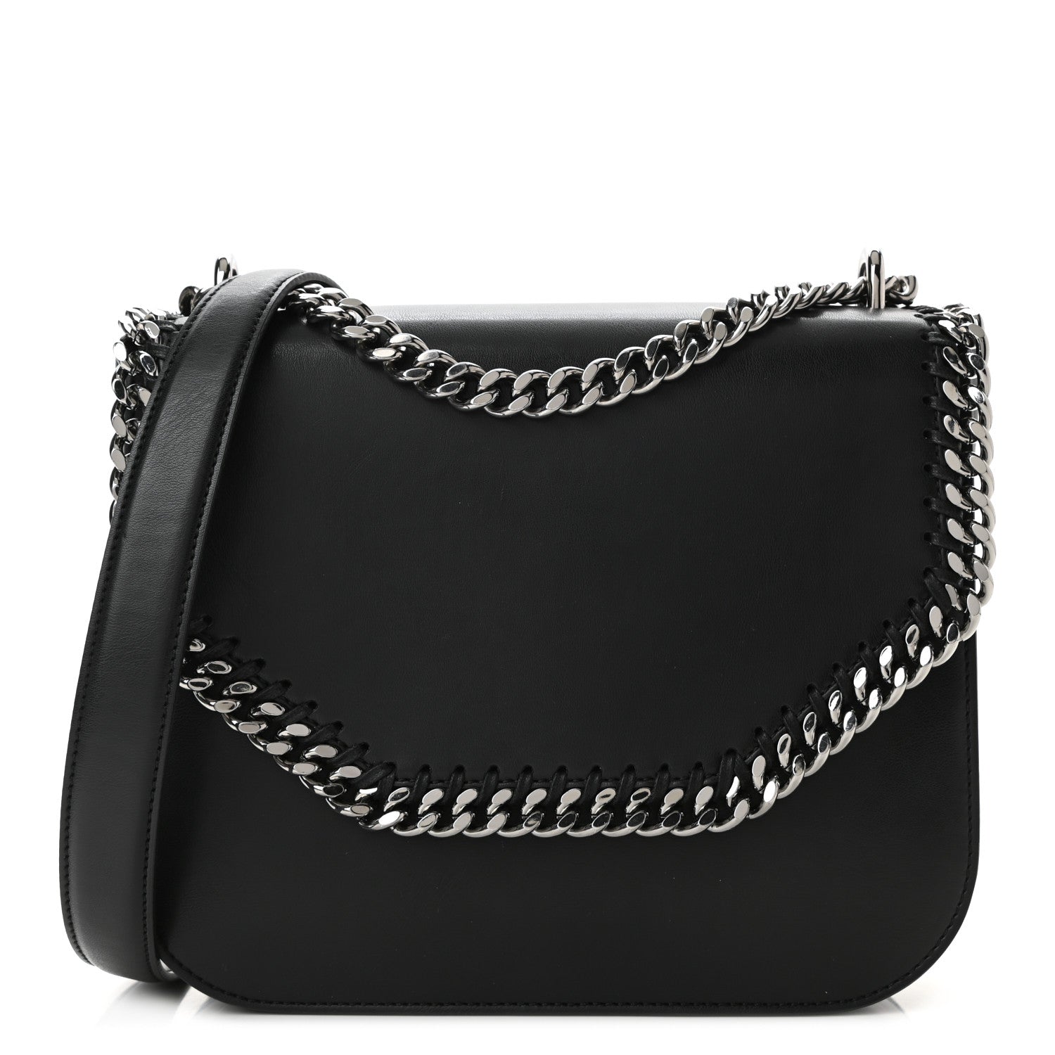 Stella McCartney Eco Alter Nappa Medium Falabella Box Shoulder Bag Black 1 of 9