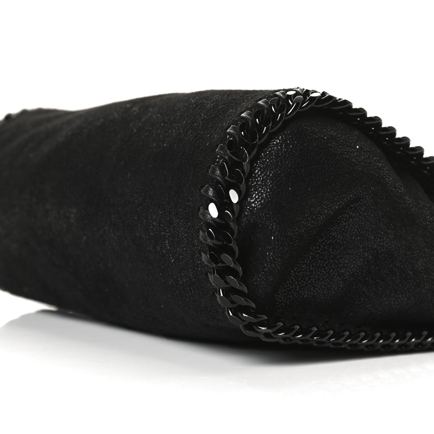 Stella McCartney Shaggy Deer Mini Falabella Fold Over Tote Black 9 of 12