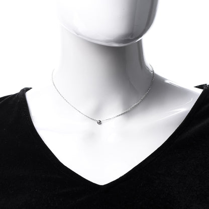 Cartier 18K White Gold Diamond SM D'Amour Pendant Necklace 2 of 5