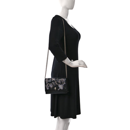 Alexander McQueen Calfskin Embellished Skull Mini Shoulder Bag Black 2 of 12