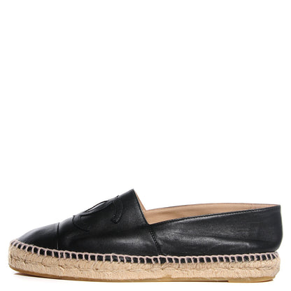 Chanel Lambskin CC Espadrilles 39 Black 1 of 7
