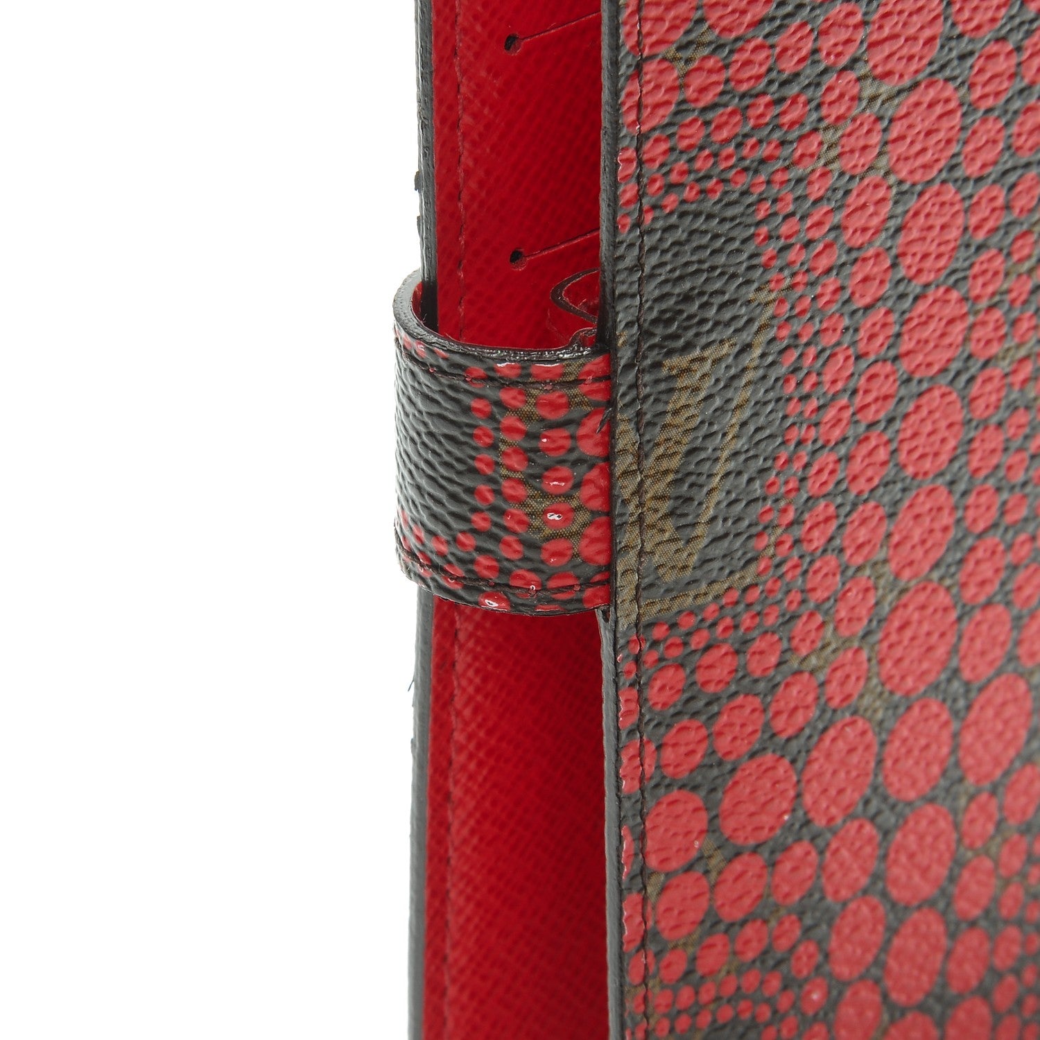 Louis Vuitton Monogram Kusama Town Small Ring Agenda Cover Red 7 of 7