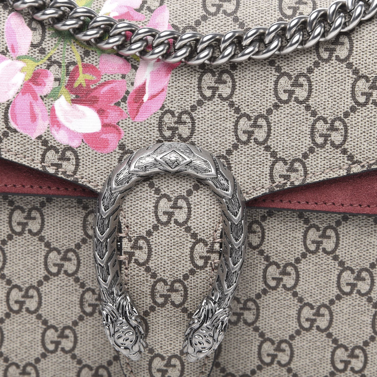 GG Supreme Monogram Blooms Small Dionysus Shoulder Bag Beige Multicolor Dry Rose