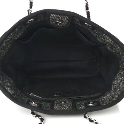 Chanel Mixed Fibers Calfskin Small Deauville Tote Black 5 of 10