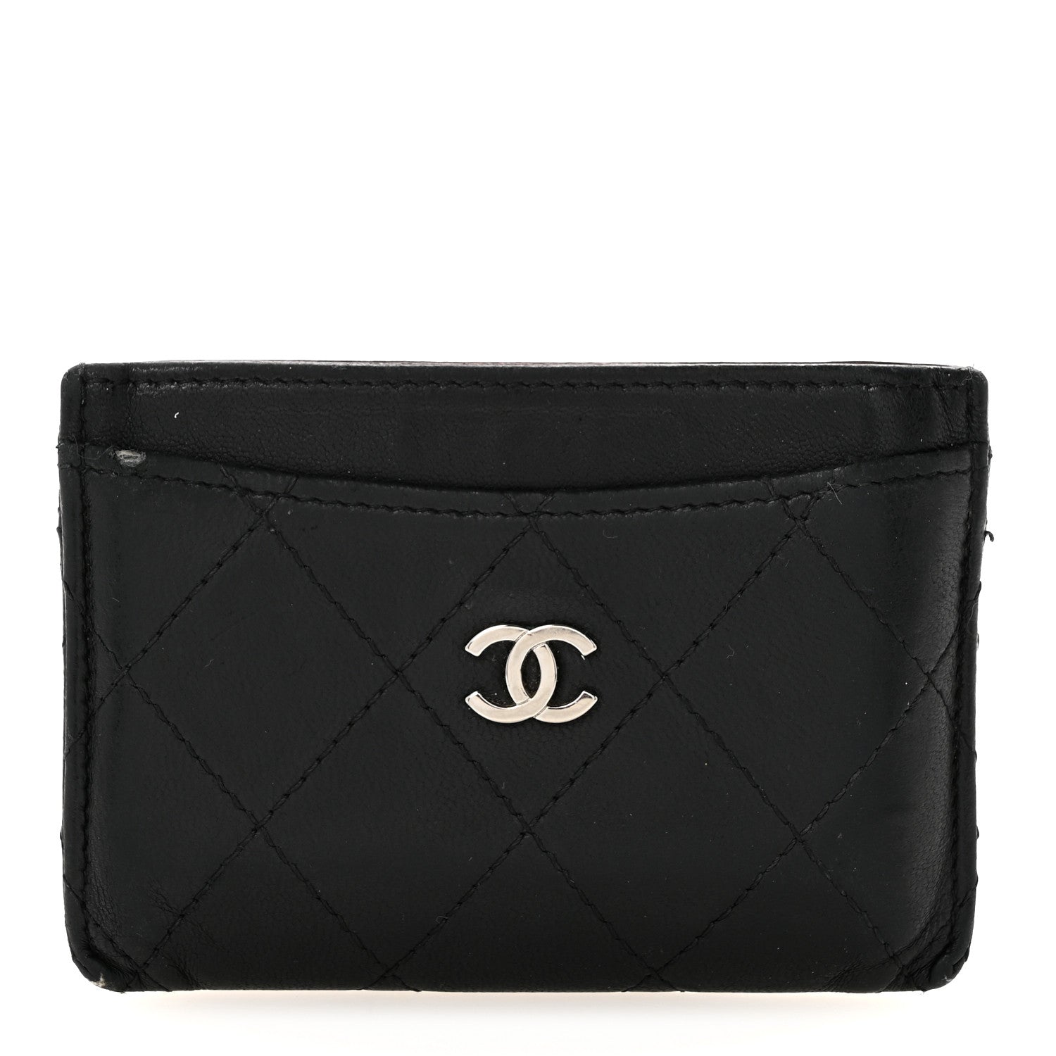 Chanel Lambskin Quilted Card Holder Black 1 of 13