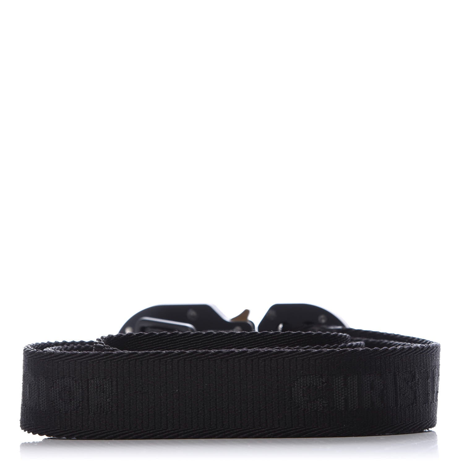 Christian Dior Jacquard Nylon Aluminum 25mm CD Belt 100 Black 2 of 4