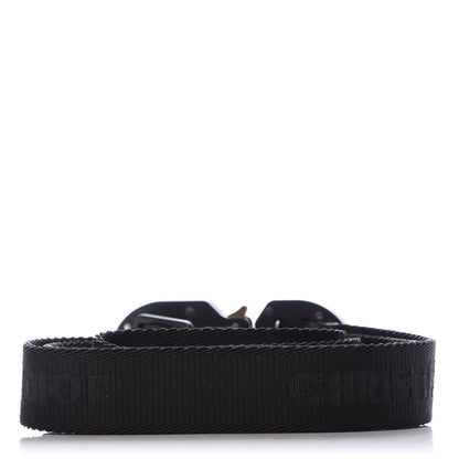 Christian Dior Jacquard Nylon Aluminum 25mm CD Belt 100 Black 2 of 4