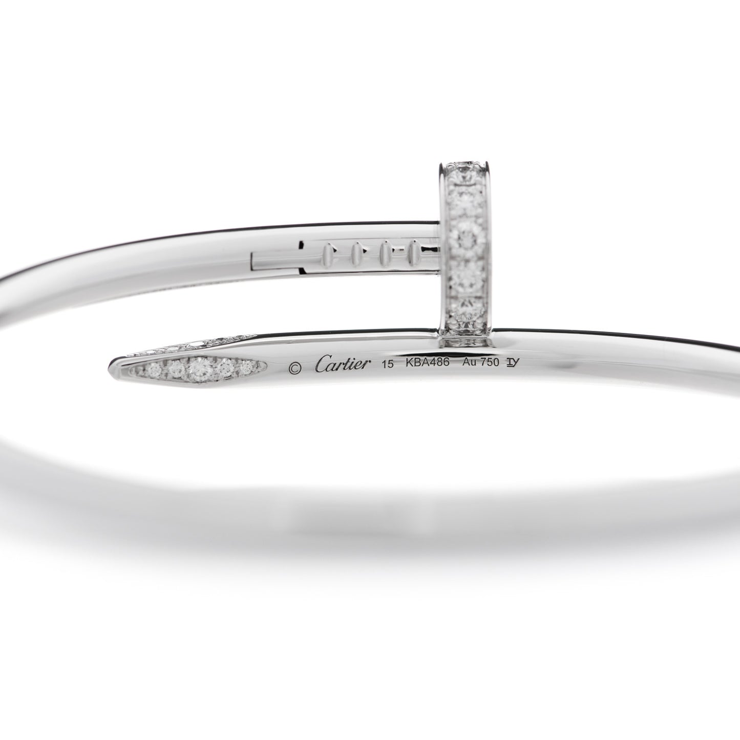 18K White Gold Diamond Juste Un Clou Bracelet 15