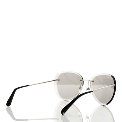 Chanel Metal Pilot Sunglasses 4239 Silver 4 of 6
