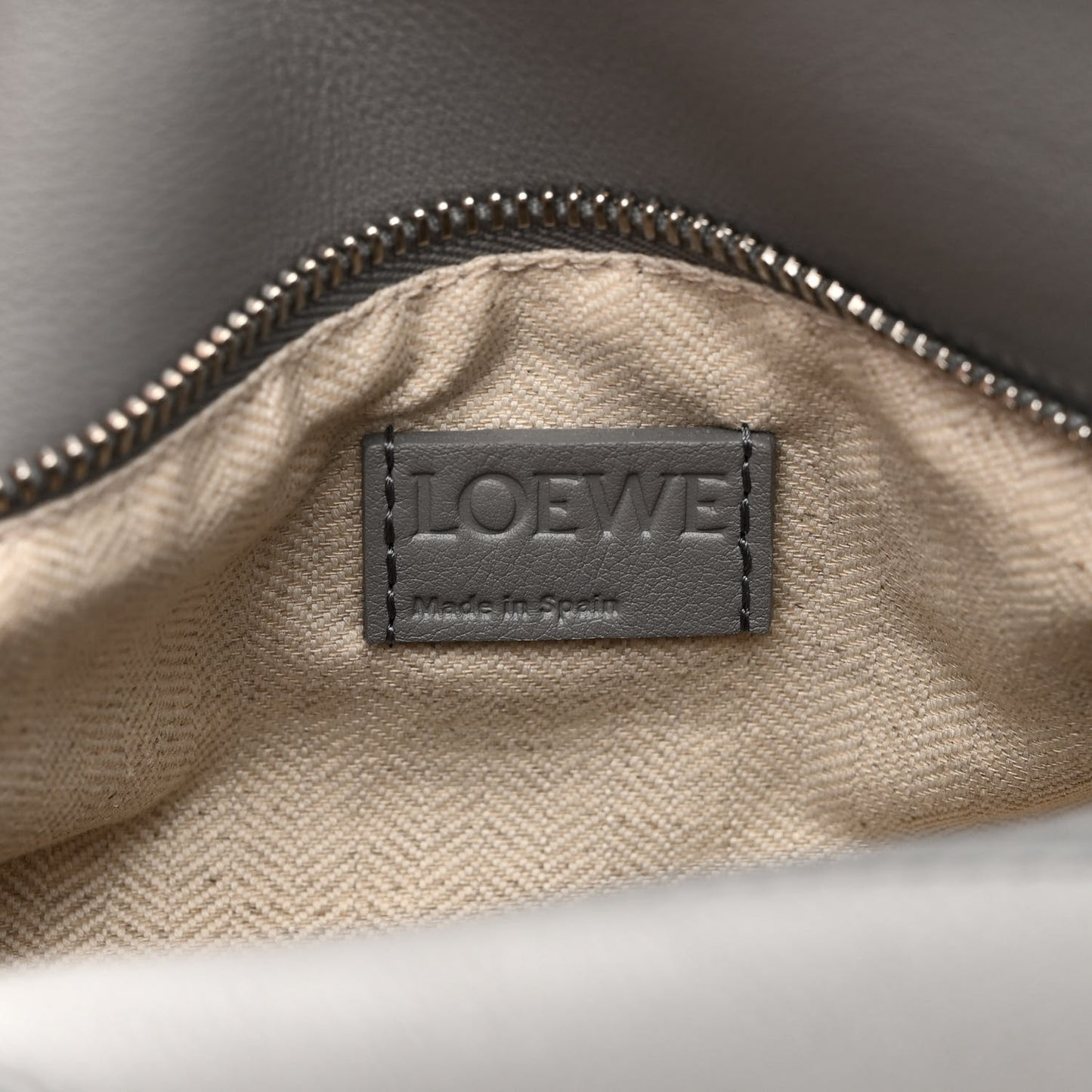 Soft Grained Calfskin Small Puzzle Bag Pearl Grey