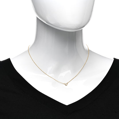 Tiffany 18K Yellow Gold Diamond .20ct Elsa Peretti Diamonds by the Yard Pendant Necklace 2 of 5