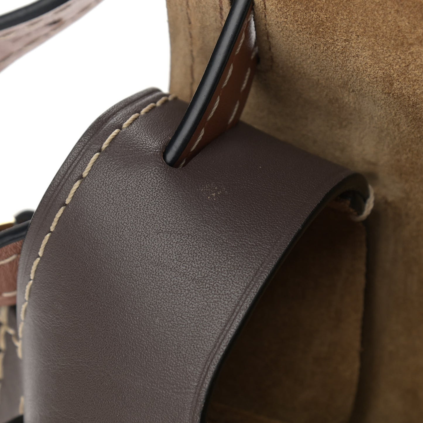 Calfskin Mini Gate Crossbody Bag Oxblood Tan Taupe