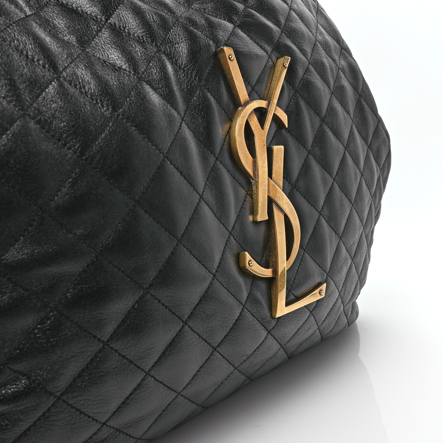 Saint Laurent Lambskin Quilted Maxi Icare Shopping Tote Black 12 of 12