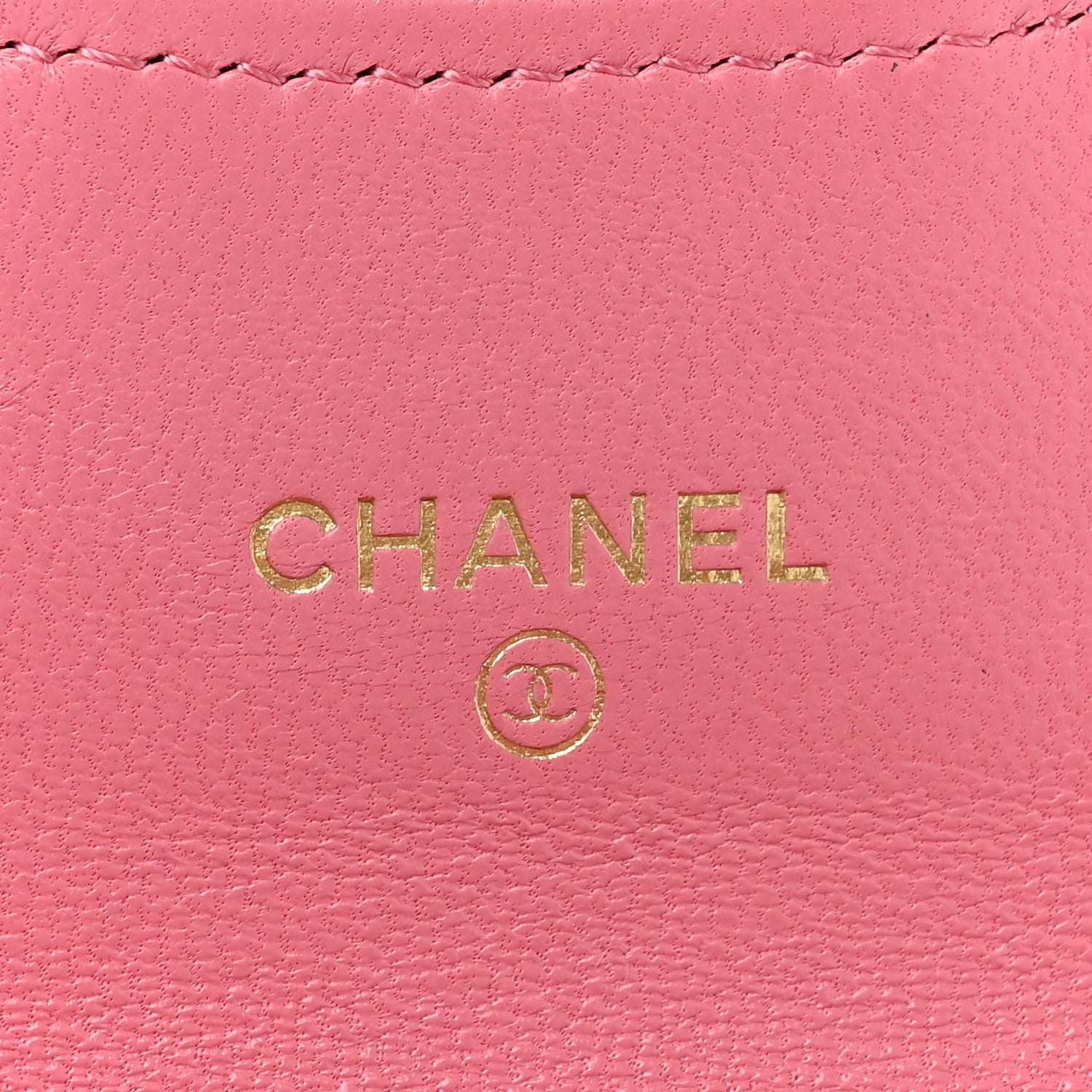 Chanel Lambskin Quilted Flap Card Holder On Chain Pink 10 of 15