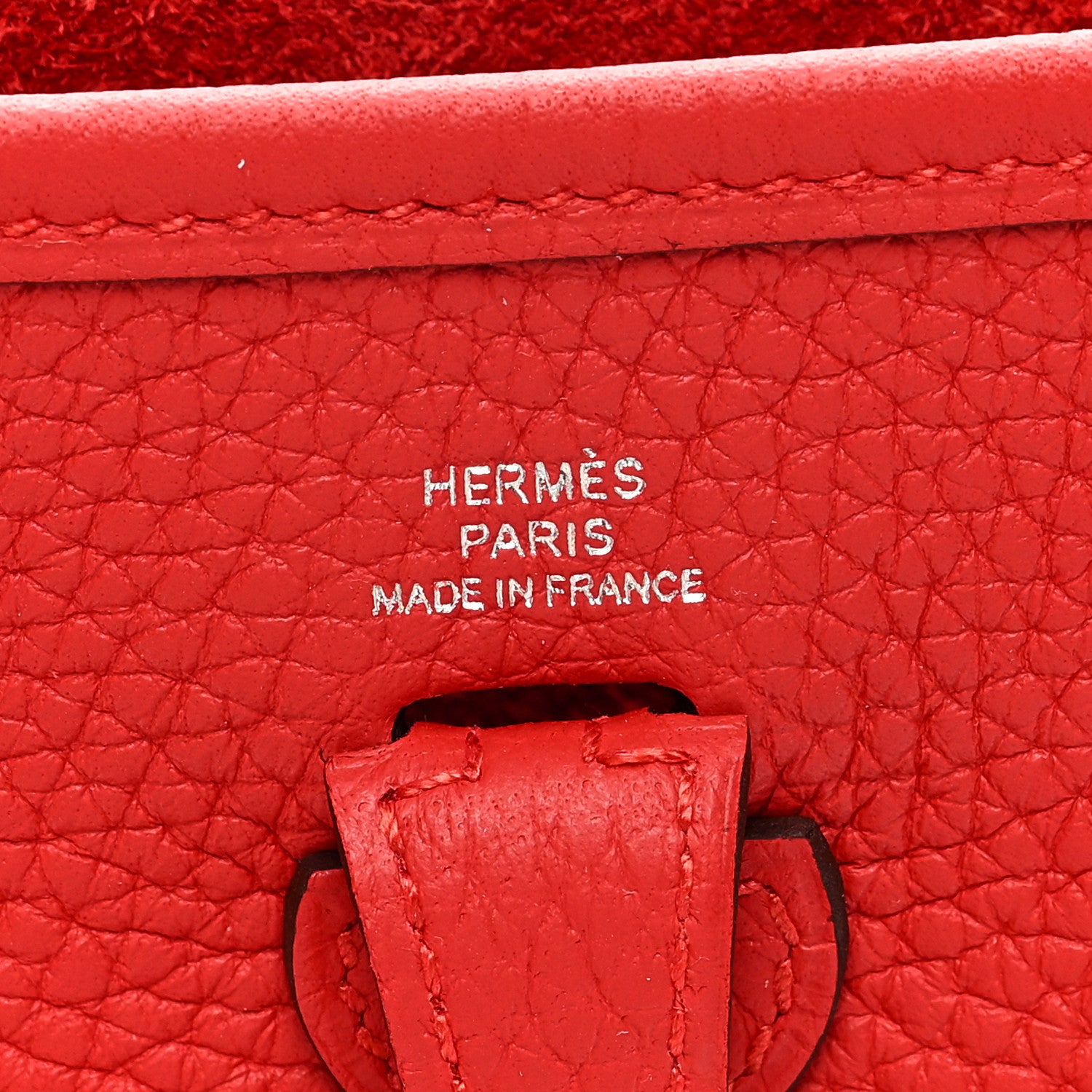Hermes Taurillon Clemence Evelyne TPM Rouge de Coeur 6 of 10