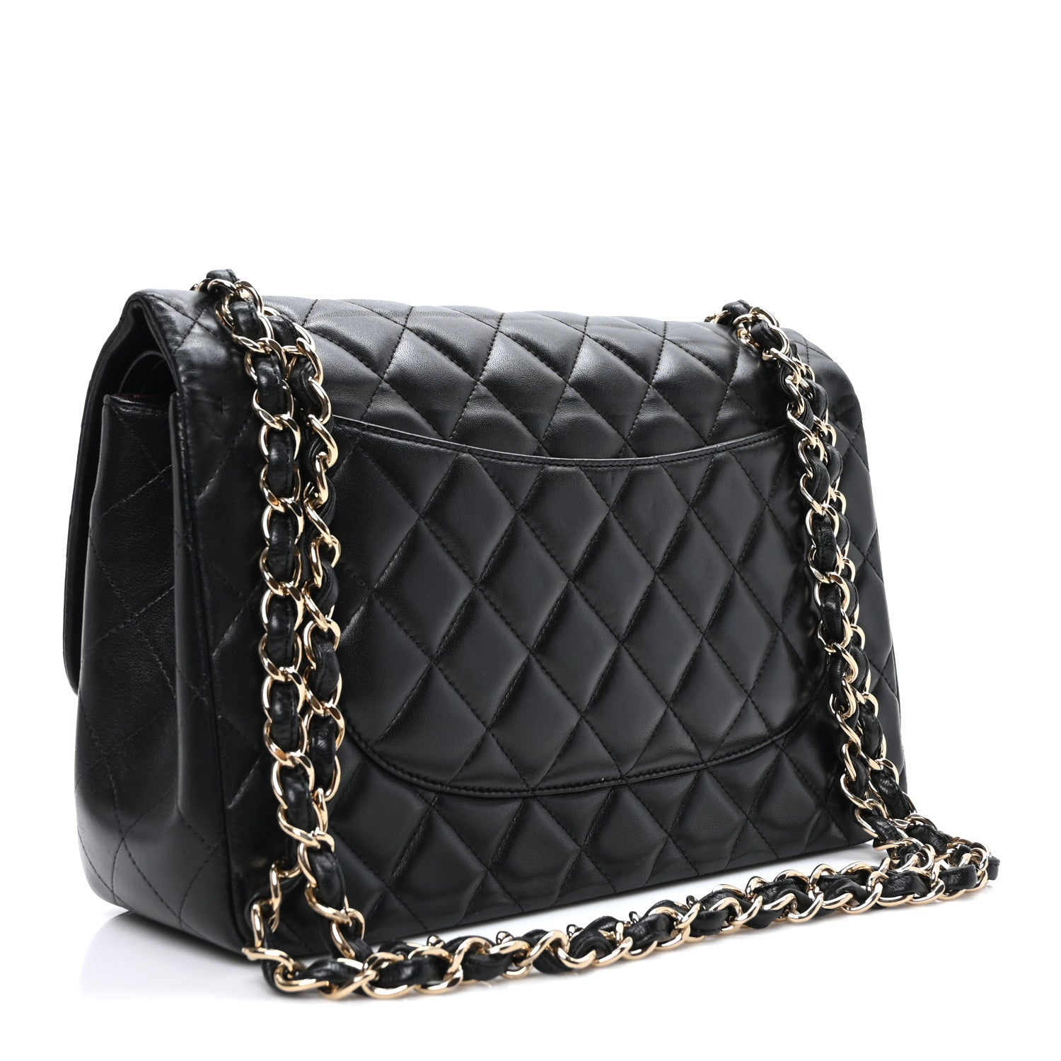 Chanel Lambskin Quilted Jumbo Double Flap Black 3 of 9