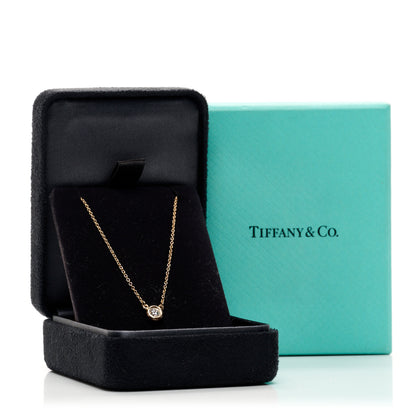 Tiffany 18K Yellow Gold Diamond .17ct Elsa Peretti Diamonds by the Yard Pendant Necklace 5 of 5