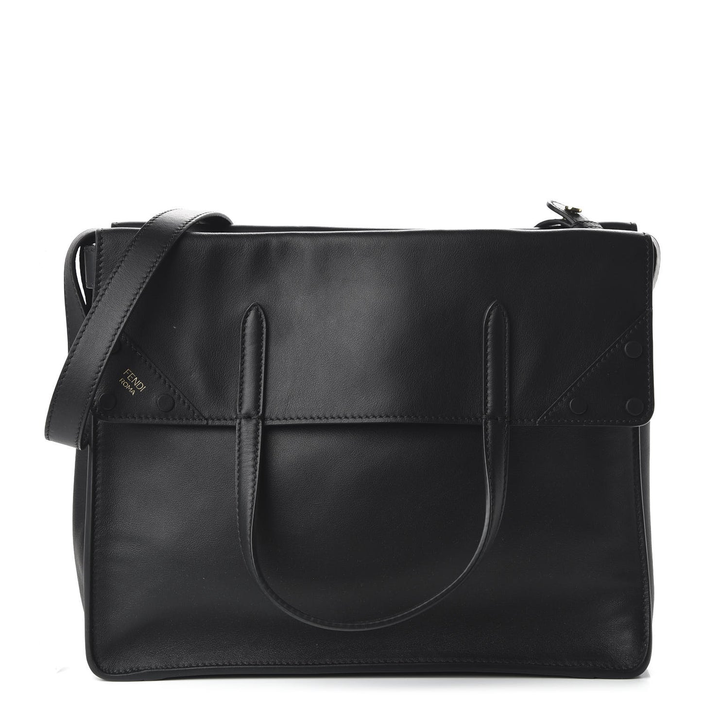Vitello Grace Matte Large Flip Tote Black