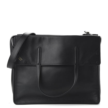 Fendi Vitello Grace Matte Large Flip Tote Black 1 of 9