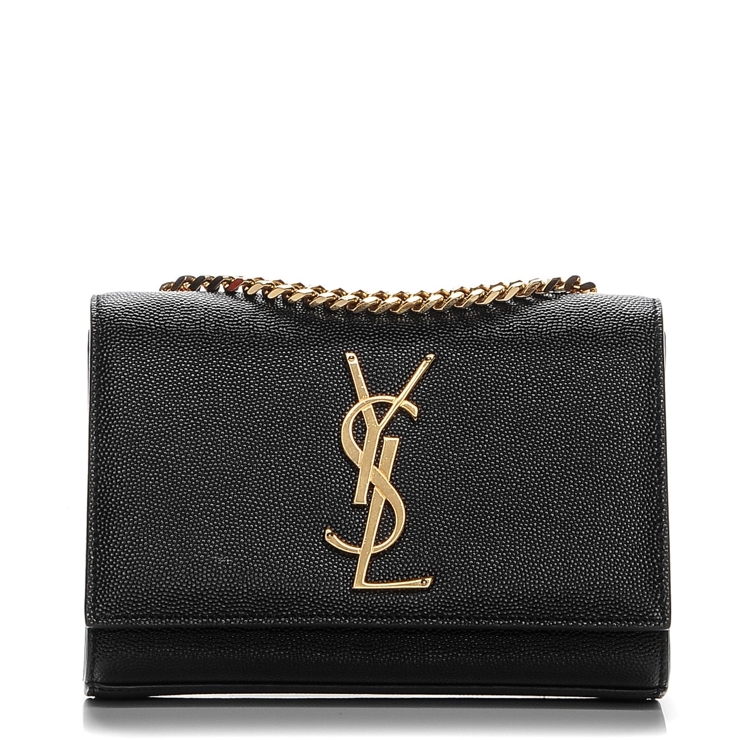 Saint Laurent Grain De Poudre Small Monogram Kate Satchel Black 1 of 6