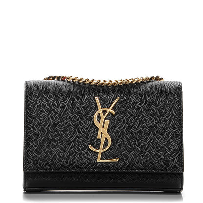 Saint Laurent Grain De Poudre Small Monogram Kate Satchel Black 1 of 6