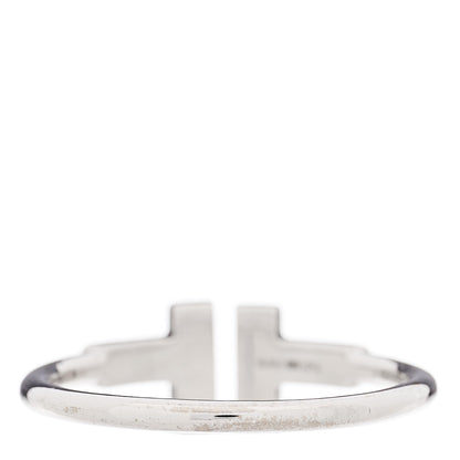 Tiffany 18K White Gold Diamond T Wire Ring 57 8 3 of 5