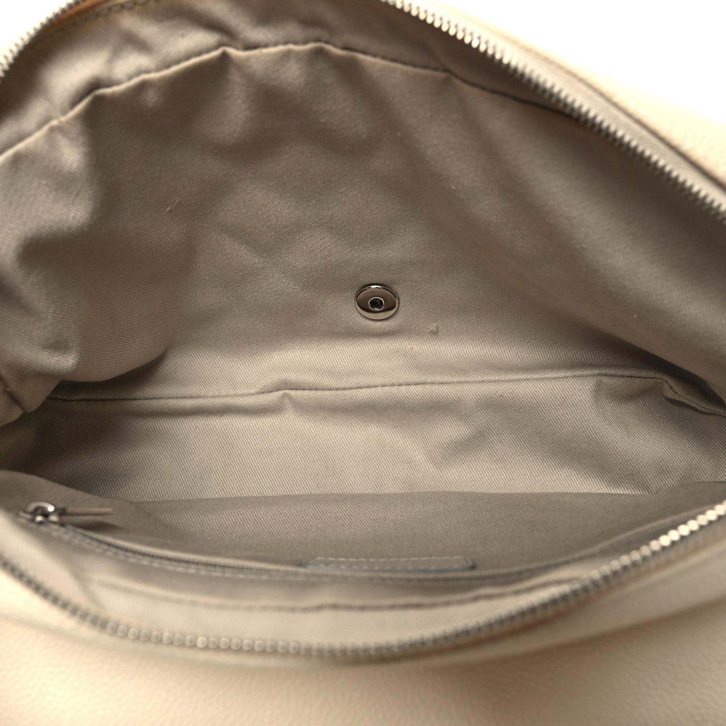Caviar Quilted Jumbo Easy Flap Dark White