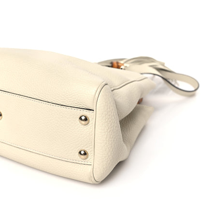 Gucci Calfskin Small Bamboo Shopper Tote White 9 of 9