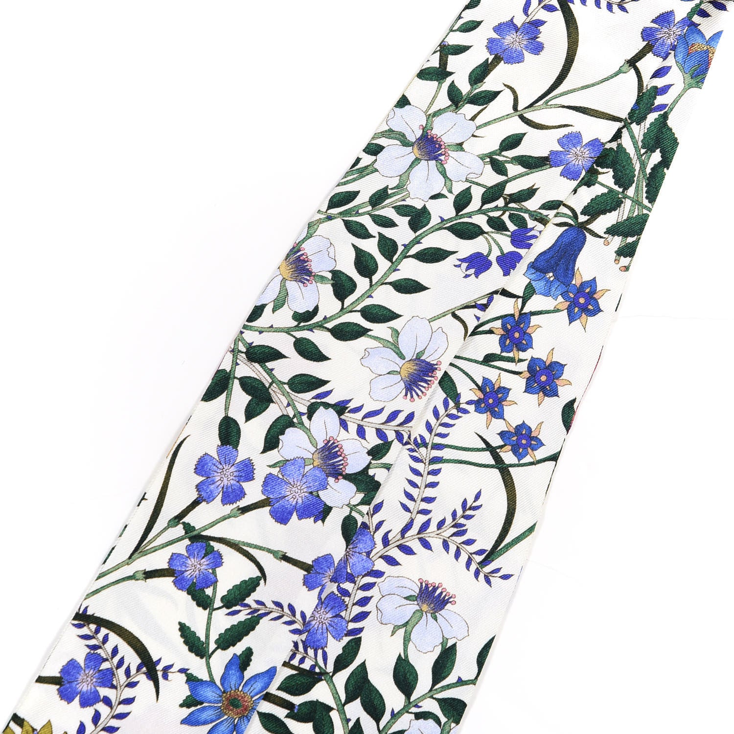 Gucci Silk Floral Neck Bow Scarf Multicolor 3 of 4
