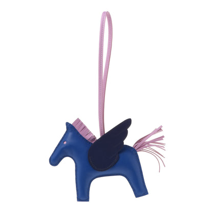Hermes Milo Lambskin Grigri Rodeo Pegase Horse Bag Charm MM Bleu France Mauve Sylvestre Bleu Saphir 1 of 5