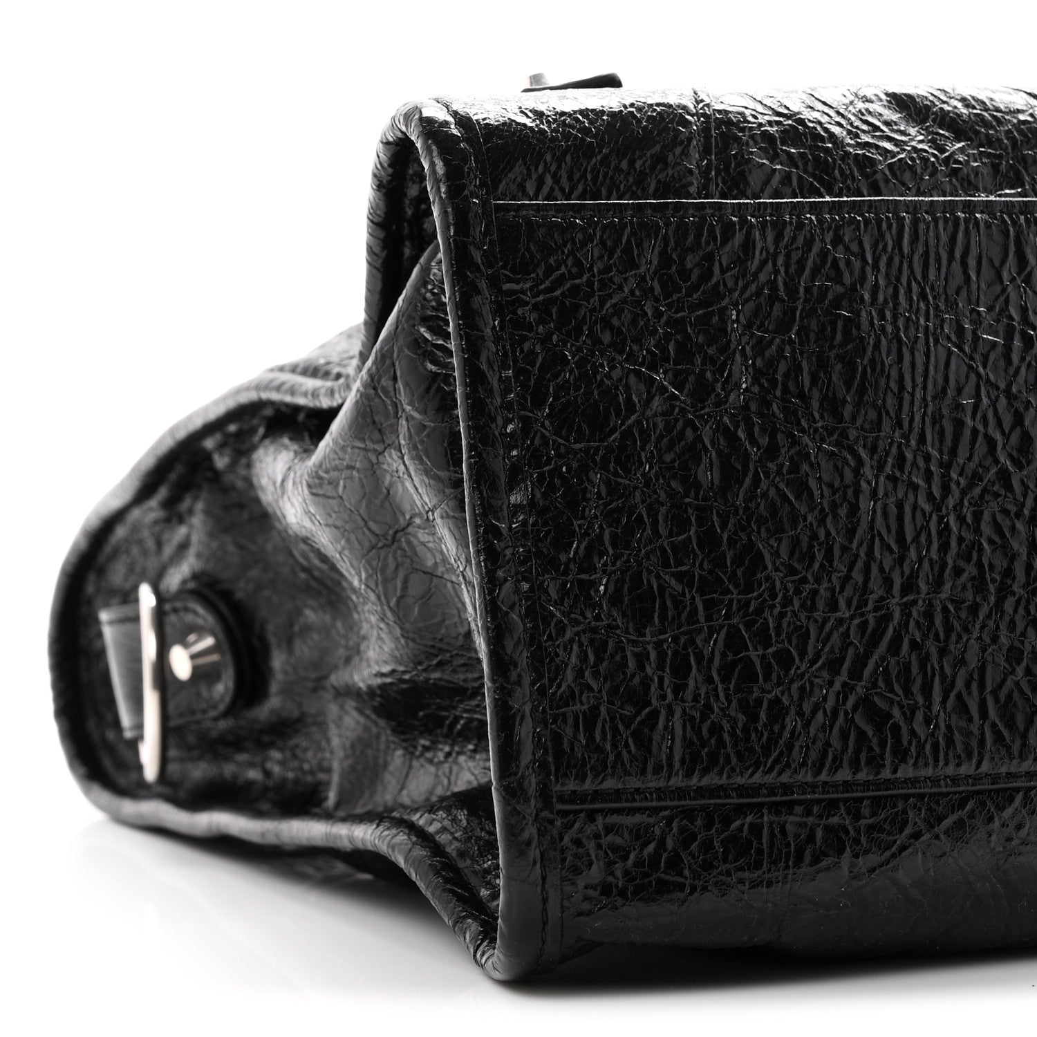 Balenciaga Agneau Arena Silver Hardware Medium Le City Black 9 of 10