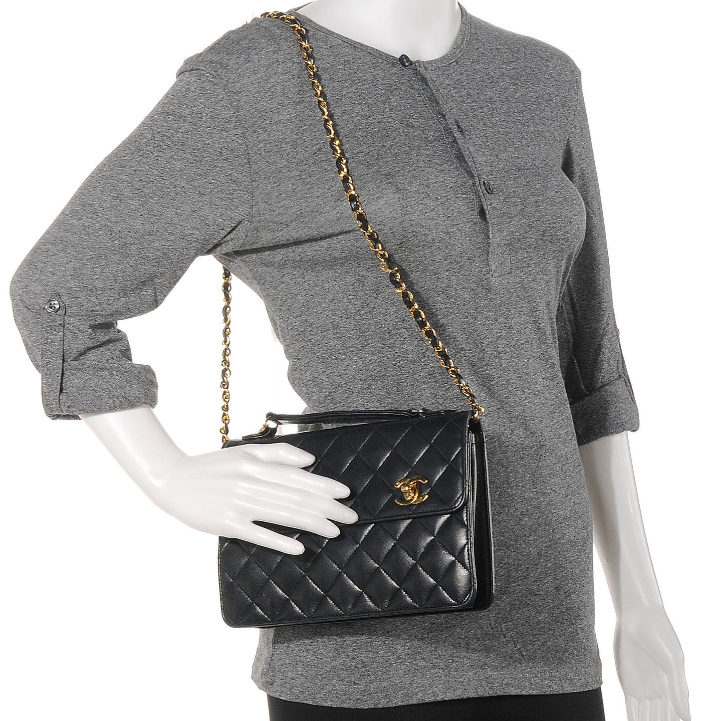 Lambskin Small CC Flap Black
